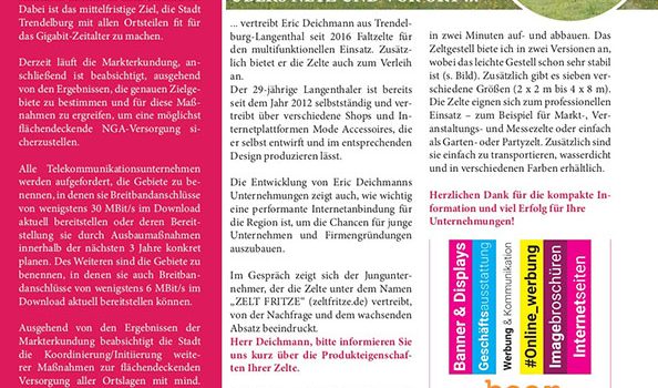 Trendelburger Zeltfritze Zeitungsartikel